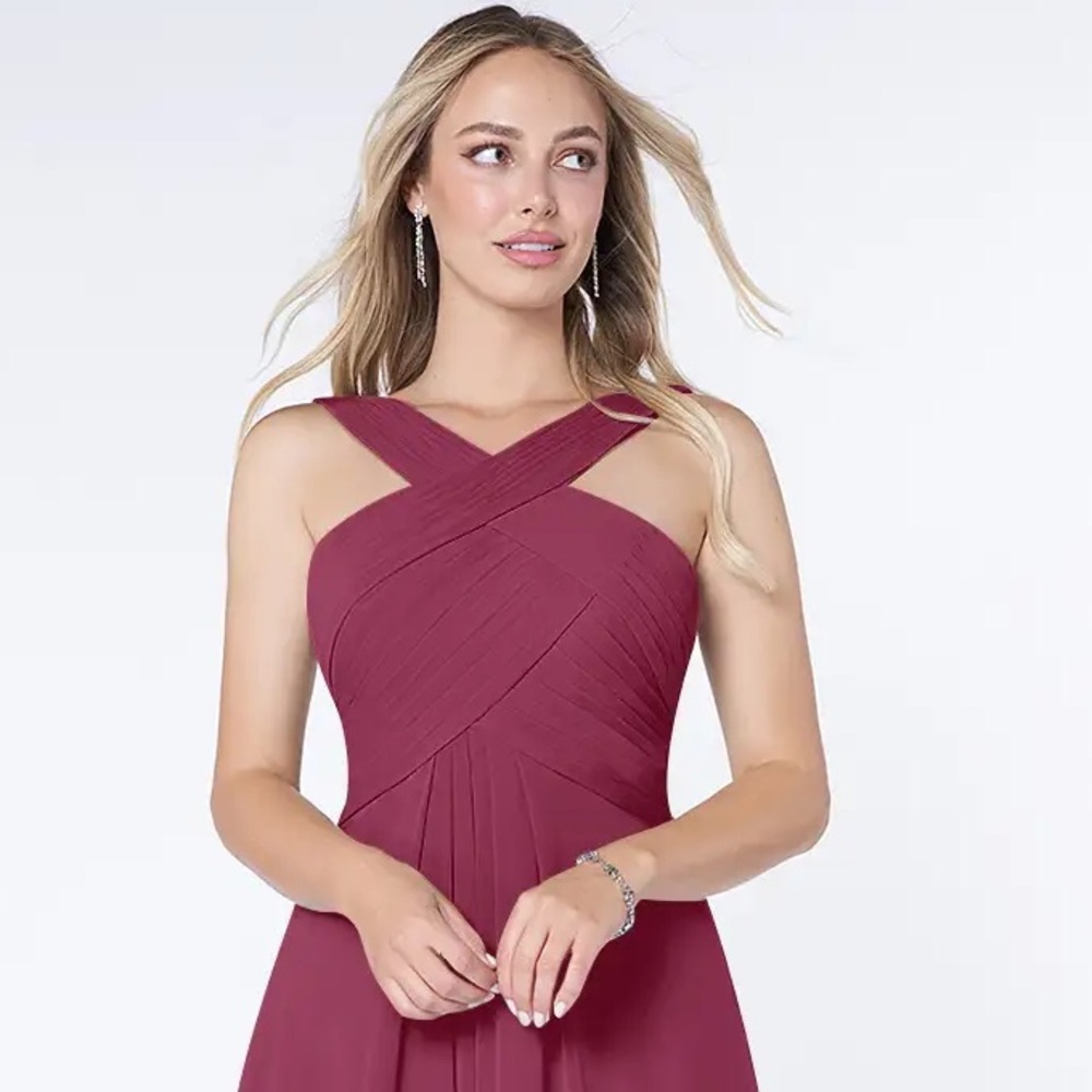 Azazie Amani Formal Bridesmaid Prom Cocktail Dress Size A2